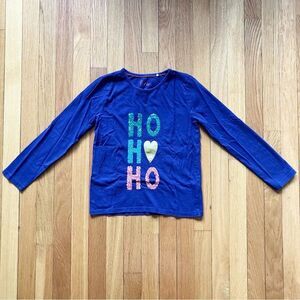 Mini Boden Purple Festive Christmas Holiday Sequin Cotton Long Sleeve